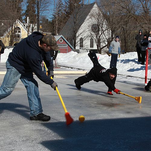 Broomball at the Chester Winter Carnival