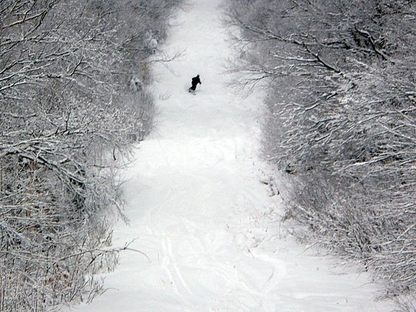 "I smell stuffing!" says this Stowe skier on Nov. 20
