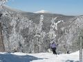 Skiing in some fresh snow and sunshine at Bolton Valley, Vt.