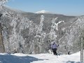 Skiing in some fresh snow and sunshine at Bolton Valley, Vt.