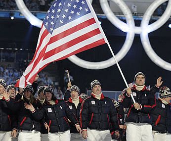 Team USA at the Olympic Opening Ceremonies