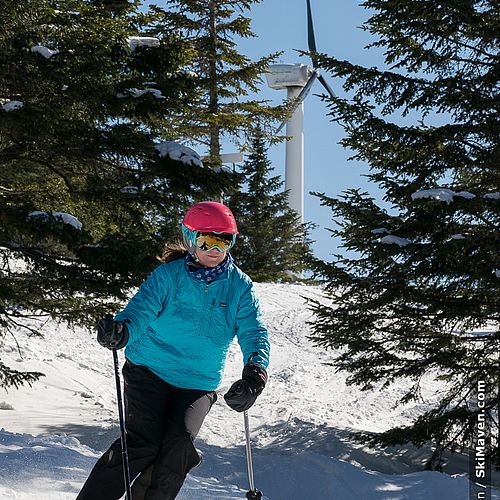 Skiing at Bolton Valley on April 1, 2015