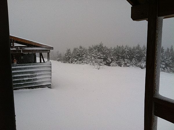 May snow atop Mt. Mansfield