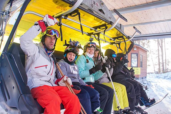 First chair for 2017 - 2018 ski season at Mount Snow, Vermont