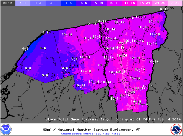 Snowstorm February 13, 2014