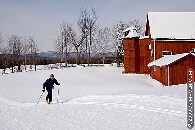 Cross-country skiing in Craftsbury, Vt.