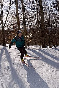 Skate skiing at Bolton Valley