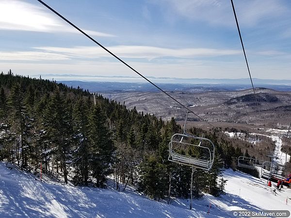Photo taken near summit with views to Lake Champlain and Adirondack Mountains