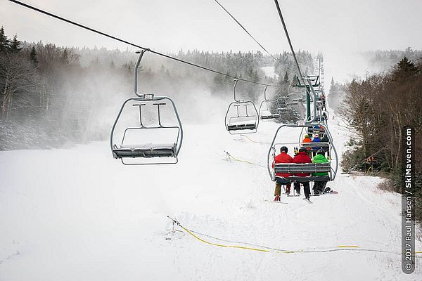 Big-time snowmaking on Ripcord, under the Heaven's Gate chair.