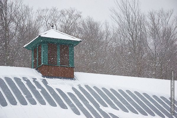 Photo of a snow-covered cupola