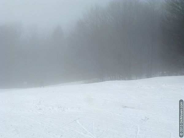There's a skier here — can you see her?