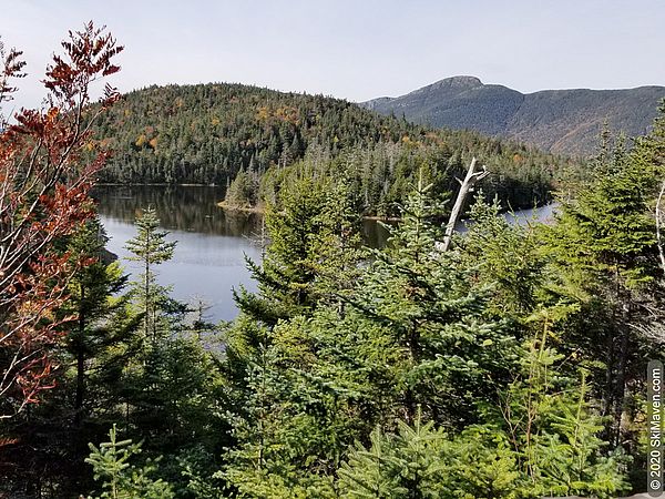 Photo of a pond atop of a mountain