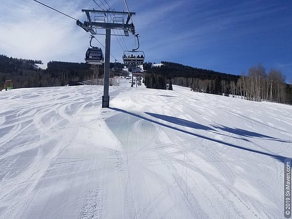 Fresh grooming under the Centennial combo lift