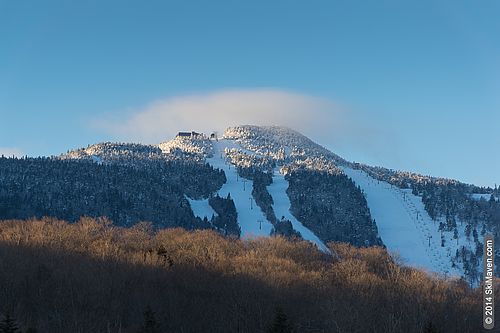 Photo of snowy top of Killington ski resort