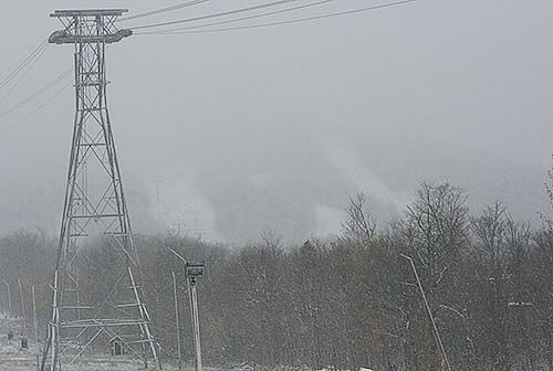 October 22 snow at Jay Peak ski resort in Vermont