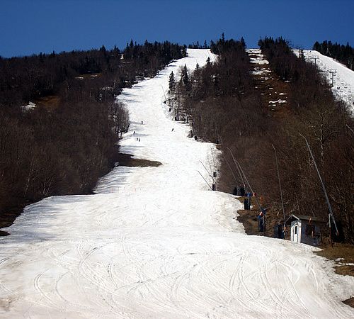 Spring skiing in Vermont at Jay Peak