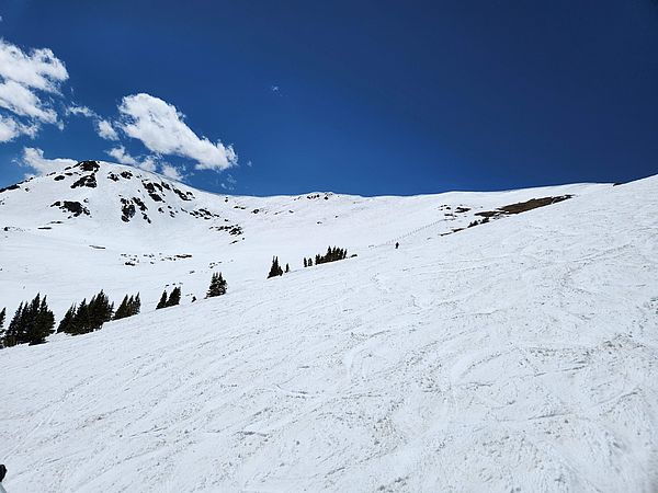 Skiing above treeline above 10,000 feet in Breckenridge