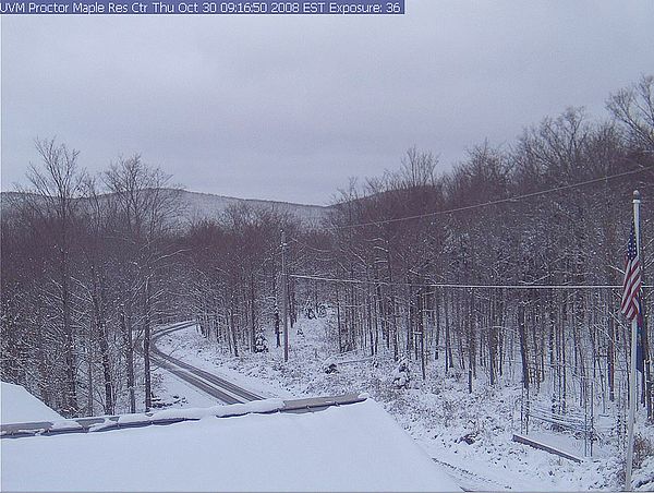 Late-October snowstorm in northern Vermont