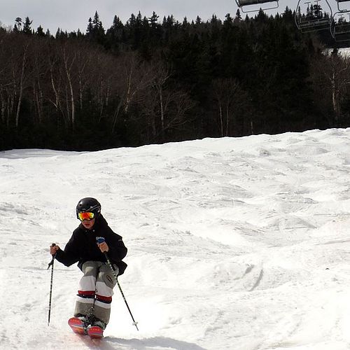 April spring skiing in Vermont 2014