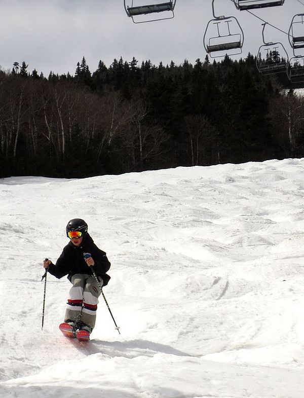 April spring skiing in Vermont 2014