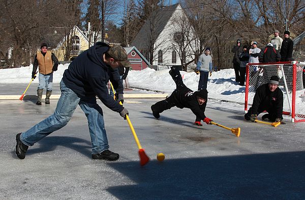 Broomball at the Chester Winter Carnival