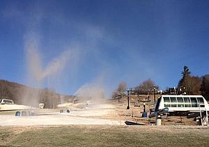 Snowmaking Okemo Resort, Vermont, November 2015