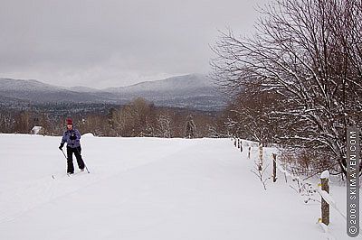 Learn to cross-country ski or snowshoe in Vermont