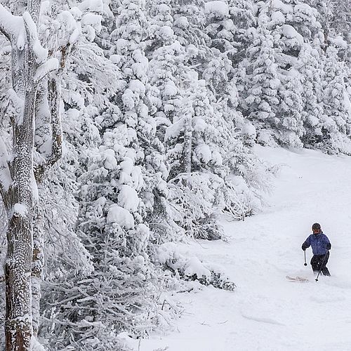 Skiing on Mt. Ellen at Sugarbush