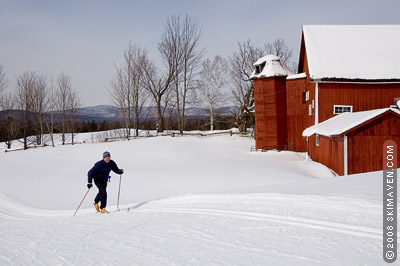 Cross-country skiing in Craftsbury, Vt.