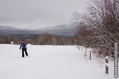 Learn to cross-country ski or snowshoe in Vermont