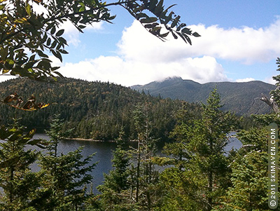 View of Sterling Pond and Mt. Mansfield.