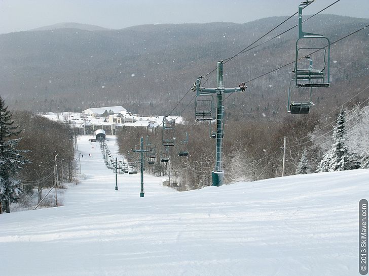 Skiing Bolton Valley's Beech Seal trail Skiing Bolton Valley's Beech Seal trail