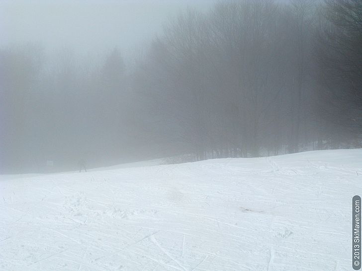 There's a skier here — can you see her? There's a skier here — can you see her?