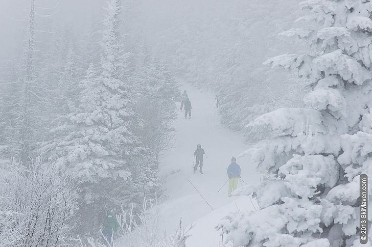 Skiing on Upper FIS at Smugglers' Notch Skiing on Upper FIS at Smugglers' Notch