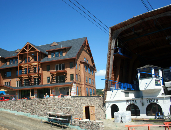 Base area construction at Jay Peak Ski Resort in Vermont